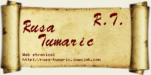 Rusa Tumarić vizit kartica